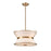 Artcraft Layla 17" Diameter 4 Light Chandelier, Brushed Brass/White - AC11831BB