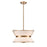 Artcraft Layla 17" Diameter 4 Light Chandelier, Brushed Brass/White