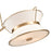 Artcraft Layla 8 Light Linear Island, Brushed Brass/White