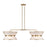 Artcraft Layla 8 Light Linear Island, Brushed Brass/White