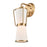 Artcraft Layla 1 Light Wall Sconce, Brushed Brass/White - AC11837BB