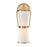 Artcraft Layla 1 Light Wall Sconce, Brushed Brass/White