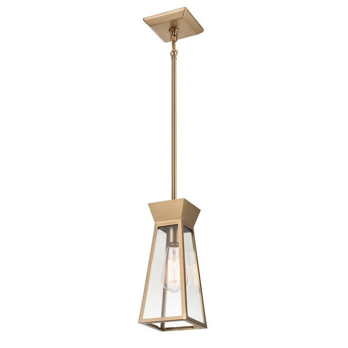 Artcraft Lucian 1 Light Pendant, Brushed Brass/Clear - AC11850BB