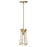 Artcraft Lucian 1 Light Pendant, Brushed Brass/Clear