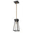 Artcraft Lucian 1 Light Pendant, Black/Brushed Brass/Clear - AC11850BK