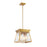 Artcraft Lucian 12" Diameter 4 Light Chandelier, Brushed Brass/Clear - AC11851BB