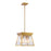 Artcraft Lucian 12" Diameter 4 Light Chandelier, Brushed Brass/Clear