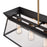 Artcraft Lucian 6 Light Linear Island Chandelier, Black/Brass/Clear