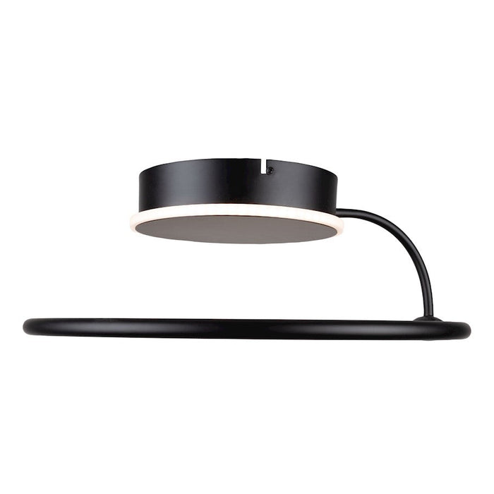 Artcraft Halo 16" Integrated LED Semi-Flush Mount, Black