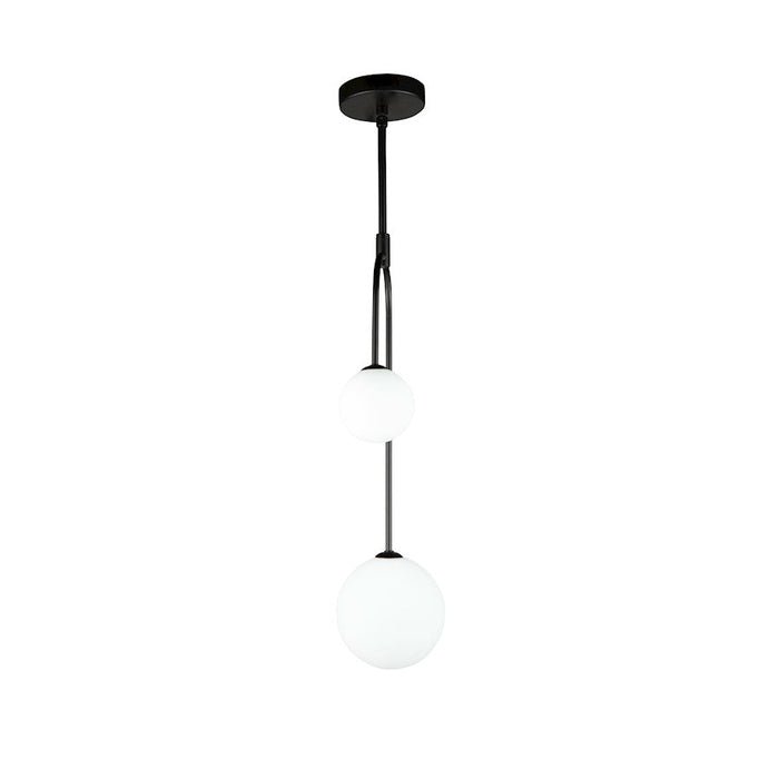 Artcraft Comet 2 Light Pendant, Matte Black/Opal