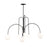 Artcraft Comet 6 Light Chandelier, Matte Black/Opal - AC6656BK