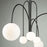 Artcraft Comet 6 Light Chandelier, Matte Black/Opal