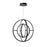 Artcraft Celestial 4 Light 65W LED Orb Chandelier, Matte Black - AC6659BK