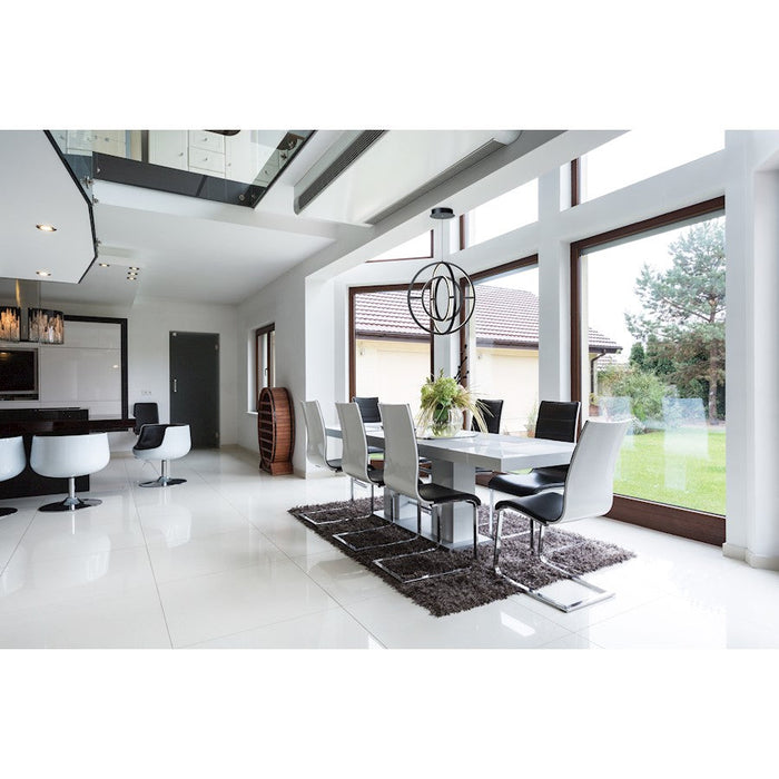 Artcraft Celestial 4 Light LED Orb Chandelier, Matte Black