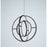 Artcraft Celestial 4 Light LED Orb Chandelier, Matte Black