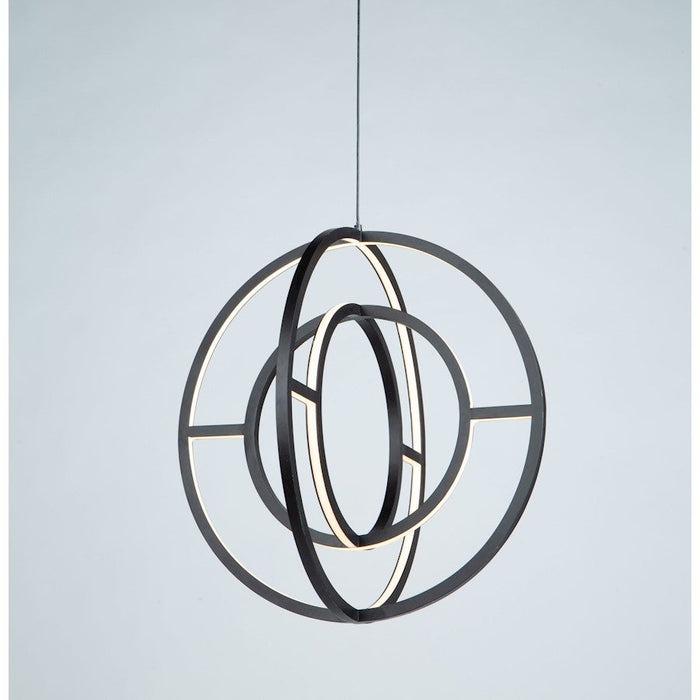 Artcraft Celestial 4 Light LED Orb Chandelier, Matte Black