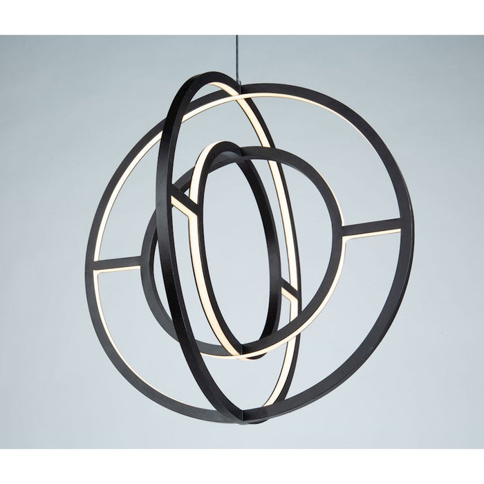 Artcraft Celestial 4 Light LED Orb Chandelier, Matte Black