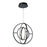 Artcraft Celestial 4 Light 16" 35W LED Orb Chandelier, Matte Black - AC6660BK