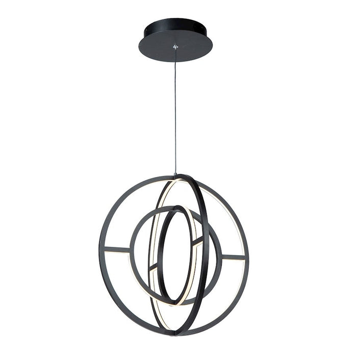 Artcraft Celestial 4 Light 16" 35W LED Orb Chandelier, Matte Black - AC6660BK