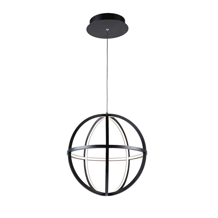 Artcraft Celestial 4 Light 13" 35W LED Orb Chandelier, Matte Black - AC6661BK