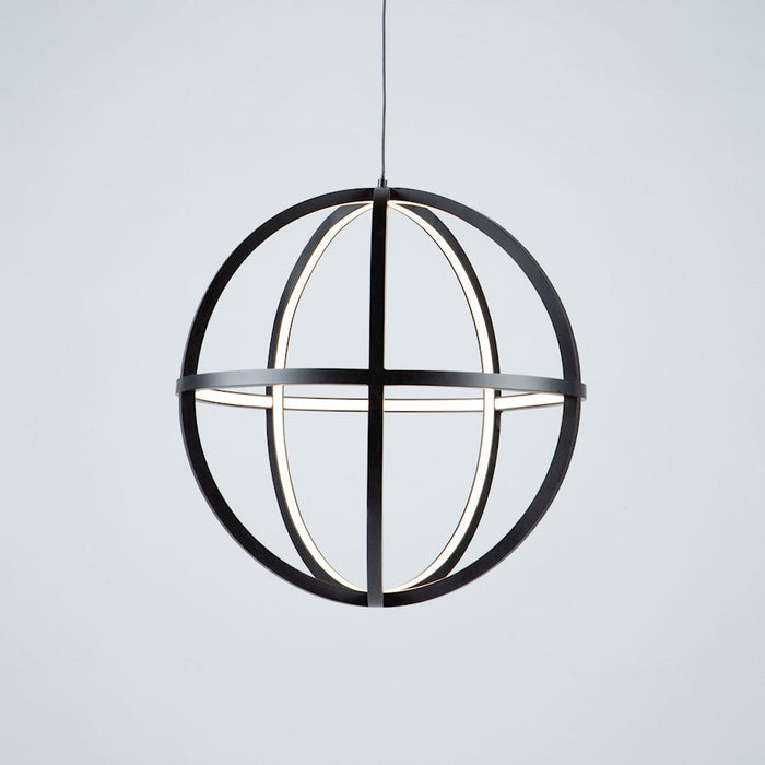 Artcraft Celestial 4 Light 35W LED Orb Chandelier, Matte Black