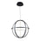 Artcraft Celestial 4 Light 55W LED Orb Chandelier, Matte Black - AC6662BK