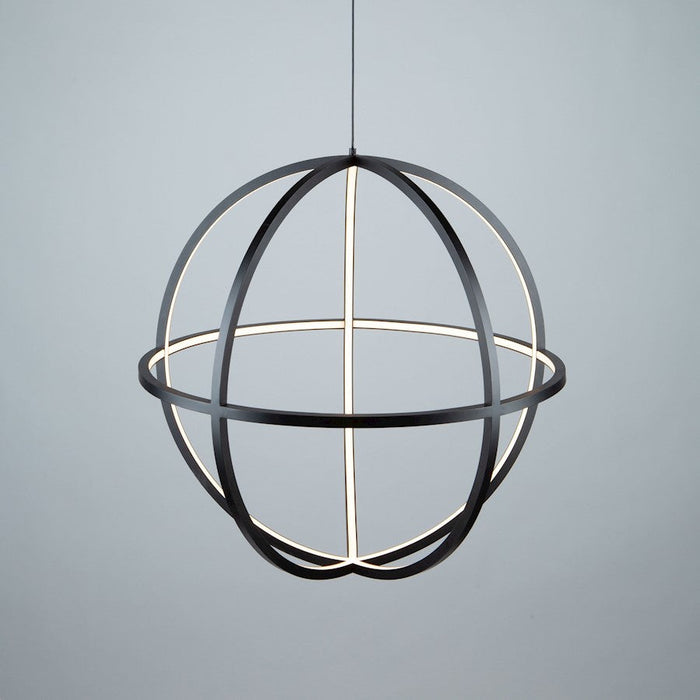 Artcraft Celestial 4 Light LED Orb Chandelier, Matte Black