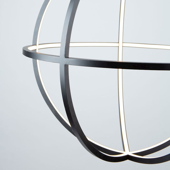 Artcraft Celestial 4 Light LED Orb Chandelier, Matte Black