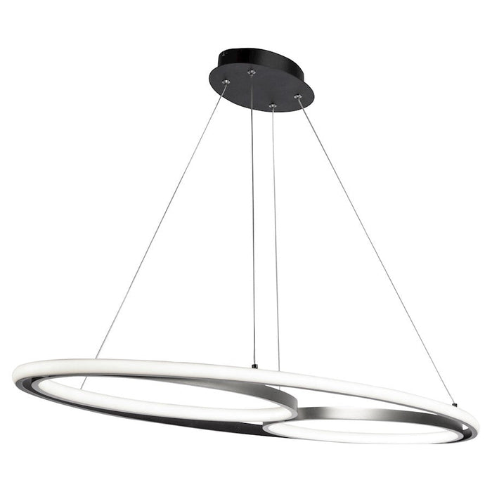 Artcraft Gemini 38W LED Pendant, Black/Nickel - AC6670NB