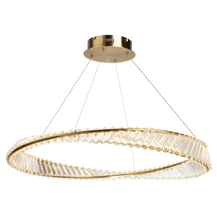 Artcraft Stella 50W LED Pendant, Brushed Brass/Clear - AC6721BB