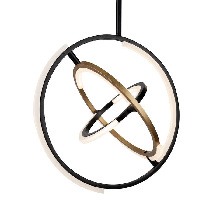 Artcraft Trilogy Integrated LED Pendant, Black/Brass