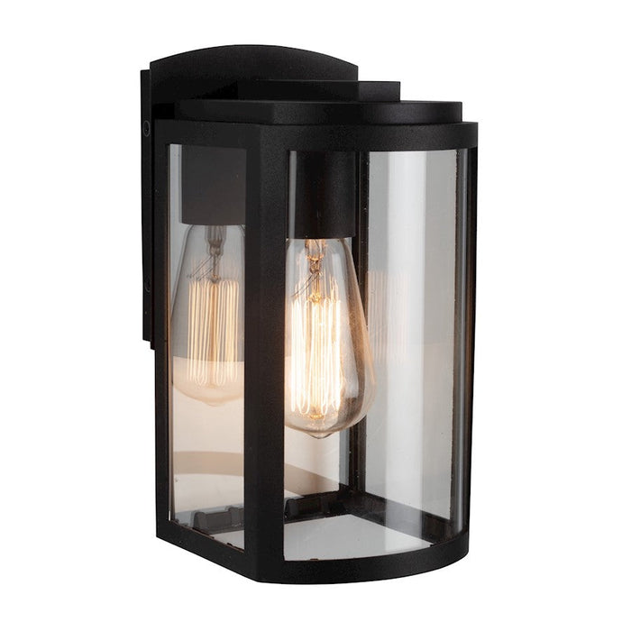 Artcraft Lakewood 1-Light Exterior Wall Light, Matte Black