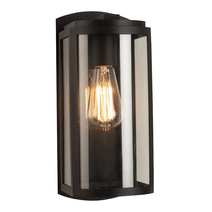 Artcraft Lakewood 1-Light Exterior Wall Light, Matte Black