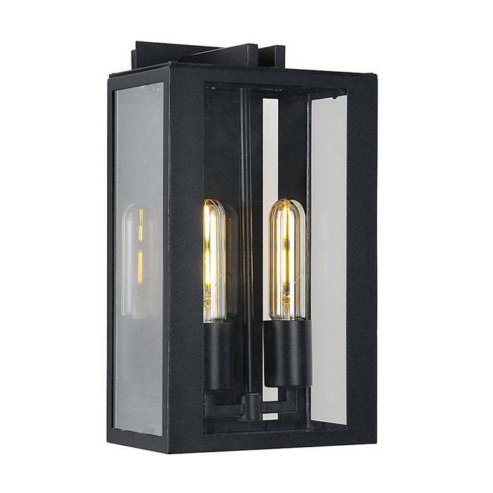 Artcraft Waterville 2-Light Exterior Wall Light, Matte Black