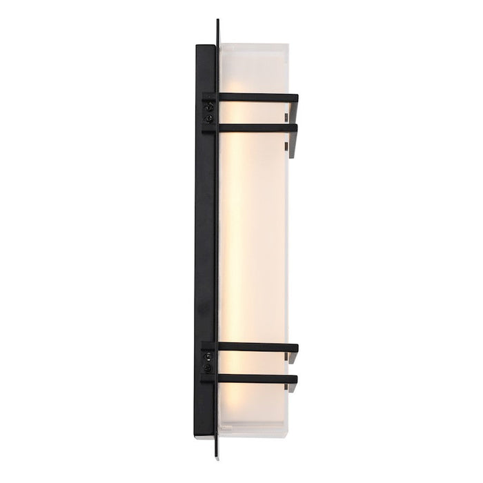 Artcraft Sausalito 15W LED 9191 Outdoor Wall Light, Black/Frosted