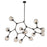 Artcraft Organic 12 Light 46" Chandelier, Black - JA14022BK