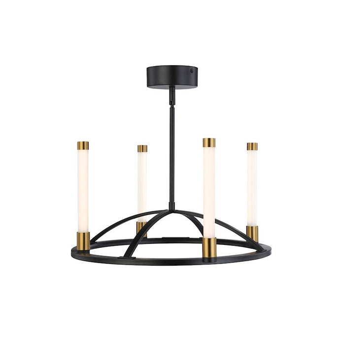 Artcraft Infiniti Integrated LED Chandelier, Black/Brass