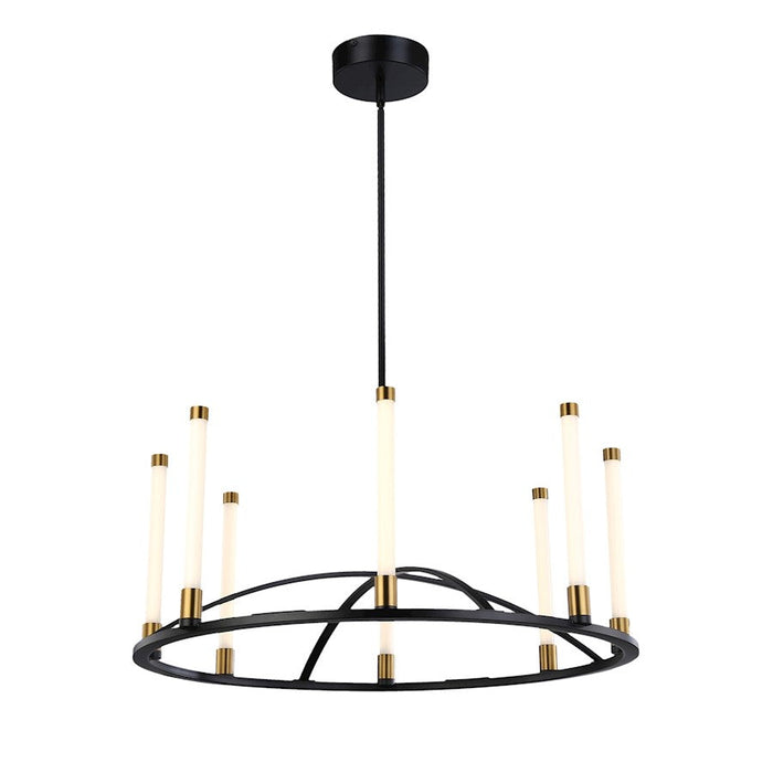 Artcraft Infiniti 8-Light Integrated LED Chandelier, Black/Brass - SC13088BB