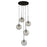 Artcraft Pinpoint 5 Light Pendant, Black/Clear - SC13195BK