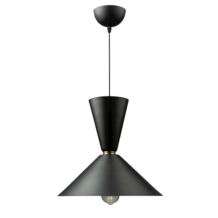 Artcraft Tempo 1 Light Pendant, Matte Black/Brass/Gold