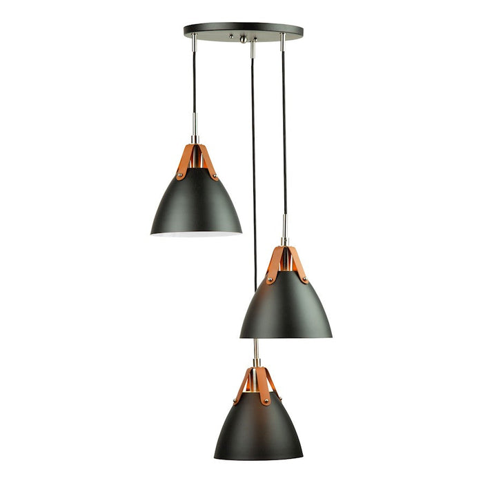 Artcraft Tote 3 Light Pendant, Black/Black