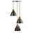 Artcraft Tote 3 Light Pendant, Black/Black