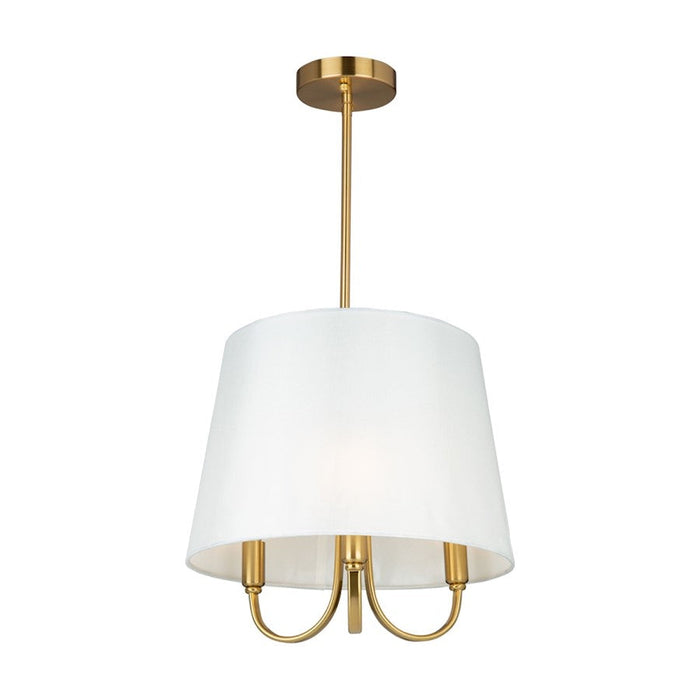 Artcraft Rhythm 3 Light Pendant, Brushed Gold/White - SC13330BG