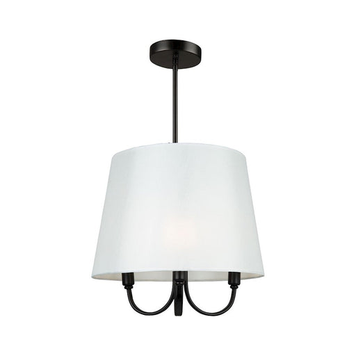 Artcraft Rhythm 3 Light Pendant, Black/White - SC13330BK