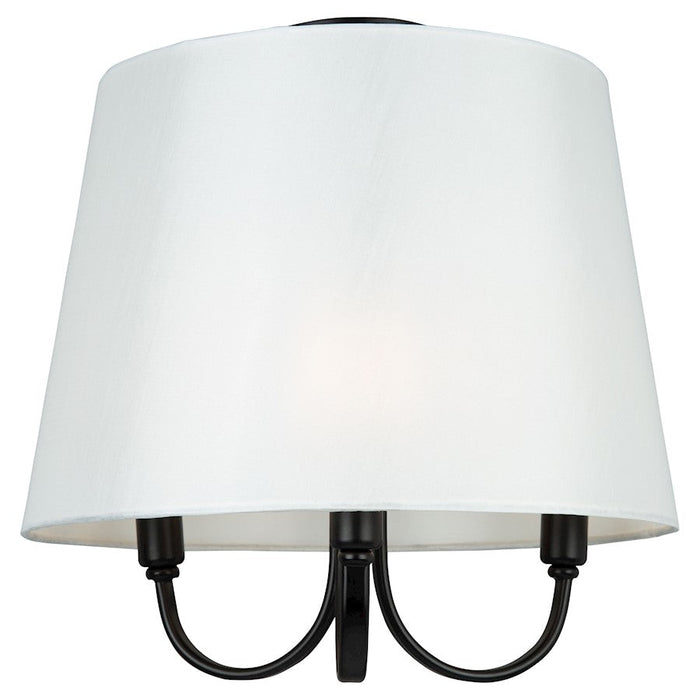 Artcraft Rhythm 3 Light Semi-Flush Mount, Black/White - SC13334BK