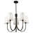 Artcraft Rhythm 5 Light Chandelier, Black/White - SC13335BK