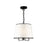 Artcraft Coco 3 Light Pendant, Black/White - SC13340BK