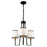 Artcraft Coco Chandelier, Black/Gold/White