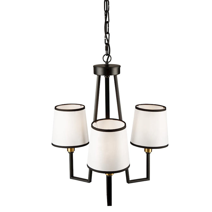 Artcraft Coco Chandelier, Black/Gold/White