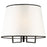 Artcraft Coco 3 Light Semi-Flush Mount, Black/Gold/White